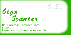 olga szanter business card